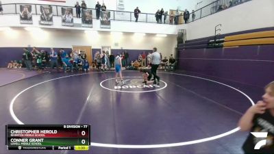 77 lbs Quarterfinal - Christopher Herold, Riverton Middle School vs Conner Grant, Lovell Middle School