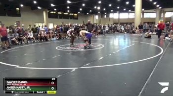 215 lbs Round 1 (6 Team) - Sawyer Daniel, West Georgia WC vs Ameer Hasty, Jr, Team Rich Habits White