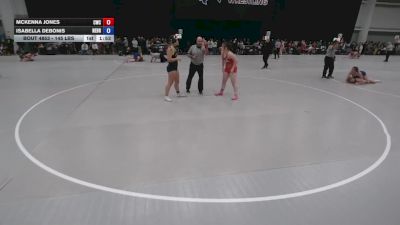145 lbs Champ. Rd Of 64 - McKenna Jones, Conrad Wrestling Club vs Isabella Debonis, Nebraska