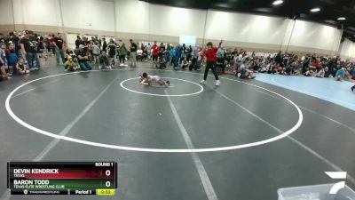 43 lbs Round 1 - Baron Todd, Texas Elite Wrestling Club vs Devin Kendrick, Texas