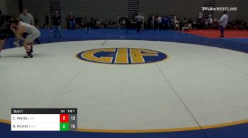 140 lbs Quarterfinal - Zach Watts, Clovis North vs Henry Porter, Gilroy