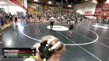 100-103 lbs Round 3 - Emma Cochrane, Worland Middle School vs Raygen Bauers, Lincoln Middle School