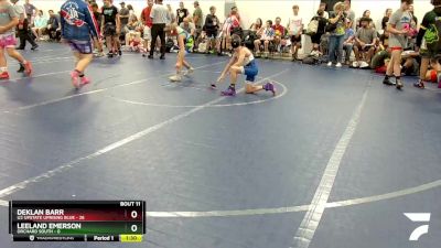 100 lbs Round 3 (8 Team) - Deklan Barr, U2 Upstate Uprising Blue vs Leeland Emerson, Orchard South