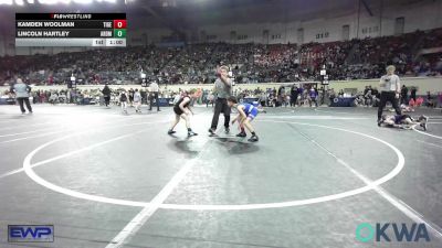 60 lbs Round Of 32 - Kamden Woolman, Tiger Trained Wrestling vs Lincoln Hartley, Ardmore Takedown Club