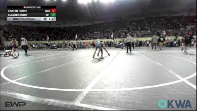 120 lbs Quarterfinal - Carter Perry, Choctaw Ironman Youth Wrestling vs Slayden Hunt, Shelton Wrestling Academy