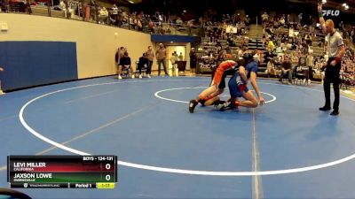 124-131 lbs Quarterfinal - Jaxson Lowe, Owensville vs Levi Miller, California