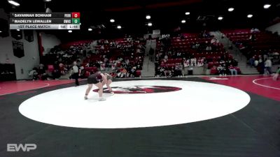 140 lbs 1st Place Match - Savannah Bonham, PERRY vs Madelyn Lewallen, Bentonville West High School
