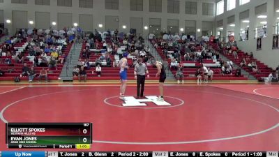 167 lbs Cons. Round 2 - Evan Jones, Arab High School vs Elliott Spokes, Vestavia Hills HS