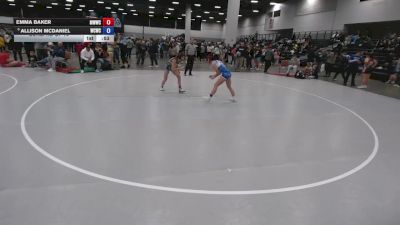 115 lbs Cons. Rd Of 16 - Emma Baker, Michigan West Wrestling Club vs Allison McDaniel, Wrecking Crew Wrestling Club