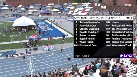 Youth Boys' 400m Hurdles Championship, Finals 4 - Age 15-16
