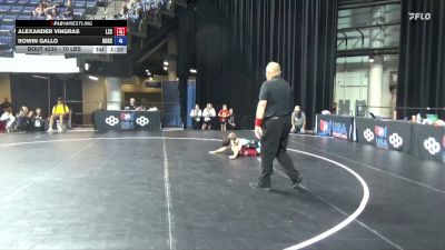 70 lbs Quarters - Alexander Vingras, Lake Zurich Cubs vs Rowin Gallo, Gold Schopp