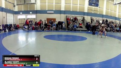 49 lbs Placement - Blakely Scott, Indian Creek Wrestling Club (M) vs Roman Pedigo, Quaker Wrestling Club