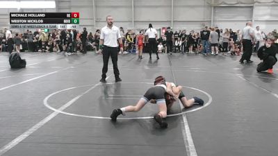 60 lbs Semis & 1st Wrestleback (8 Team) - Michale Holland, Rising Kingz vs Weston Nicklos, Neighborhood Wrestling