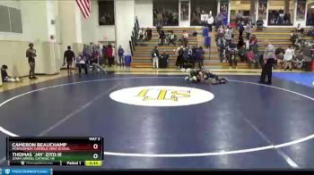 122 lbs Cons. Round 2 - Cameron Beauchamp, Montgomery Catholic Prep School vs Thomas `jay` Zito Iii, John Carroll Catholic HS