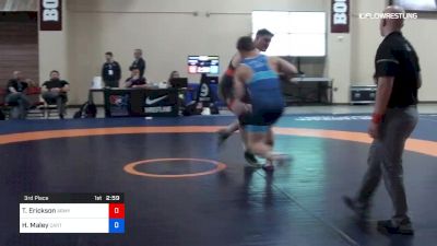 130 kg 3rd Place - Toby Erickson, Army/WCAP vs Haydn Maley, Stanford - California RTC