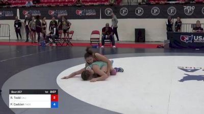 59 kg Cons 8 #1 - River Todd, California vs Piper Cadden, Thorobred Wrestling Club