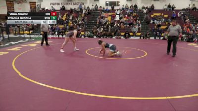 155 lbs 1st Place Match - Julia Araujo, Bismarck High School vs Ciyanna Okocha, Wyoming Seminary