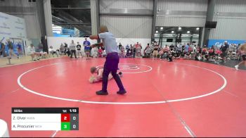 90 lbs Rr Rnd 1 - Zavier Olver, Mat Assassins Blue vs Asher Procunier, Michigan Premeir Gold