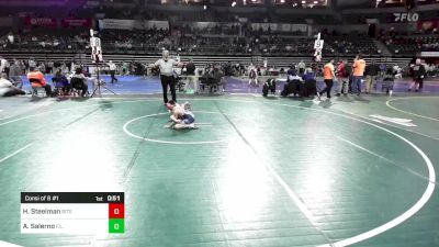 80 lbs Consi Of 8 #1 - Hunter Steelman, Bitetto Trained Wrestling vs Anthony Salerno, F.l.o.w.