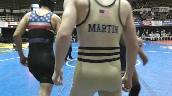 157 lbs Champ Round 1 (16 Team) - William Martin, Delaware Military Academy vs Zachary Shaffer, Patrick Henry