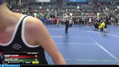 85 lbs Cons. Round 3 - Ryker Calkins, Wrath vs Grayden Japp, Nebraska Wrestling Academy