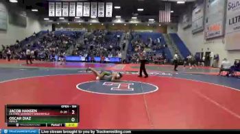 184 lbs Champ. Round 1 - Jacob Hansen, CA State University Bakersfield vs Oscar Diaz, Menlo