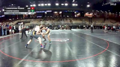 165 lbs Cons. Round 2 - Cooper Garcia, Jesuit vs Christopher Thomas, Carrollton