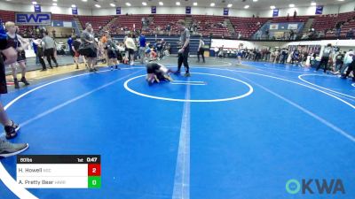 80 lbs Consi Of 4 - Haygen Howell, Norman Grappling Club vs Avriella Pretty Bear, Harrah Little League Wrestling