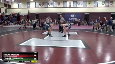 165 lbs Round 3 - Tanner Cournoyer, Pleasant Valley vs Dylan Kalinoff, Xavier, Cedar Rapids