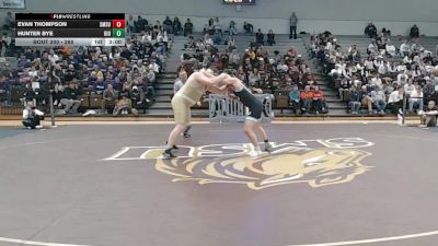 285 lbs Cons. Round 2 - Evan Thompson, Southwest Minnesota State vs Hunter Bye, Upper Iowa