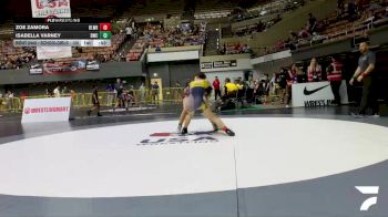 Schoolgirls - 120 lbs Cons. Semis - Zoe Zamora, Bloodline Wrestling vs Isabella Varney, Dethrone Wrestling Club