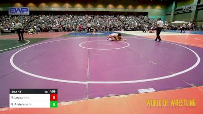 135 lbs Round Of 128 - Noah Lopez, Wasco Wrestling vs Norman Anderson, Team Aggression