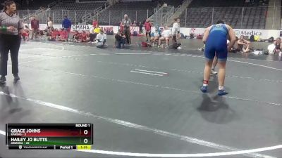 W 180 lbs Round 1 (4 Team) - Grace Johns, Kansas vs Hailey Jo Butts, Arizona