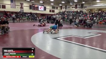 132 lbs Round 3 - Vinny Pinzon, Smithville vs Ben White, Clear Creek-Amana