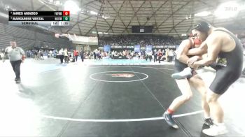 Boys 2A 190 lbs Semifinal - Marquiese Vestal, North Kitsap vs James Amadeo, Franklin Pierce