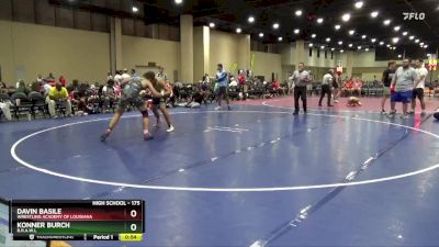 175 lbs Cons. Round 5 - Konner Burch, B.R.A.W.L vs Davin Basile, Wrestling Academy Of Louisiana