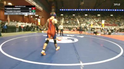 2A-165 lbs Champ. Round 1 - Calder Vollmer, Tongue River vs Joshua Ramirez, H.E.M.