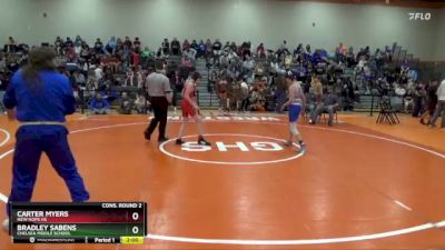 105 lbs Cons. Round 2 - Bradley Sabens, Chelsea Middle School vs Carter Myers, New Hope HS