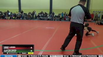 60 lbs Round 3 - Clayten White, Bison Wrestling Club vs Vinny Larsen, MN Elite