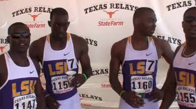 LSU mens 4x200 meet and school record 2011 Texas Relays