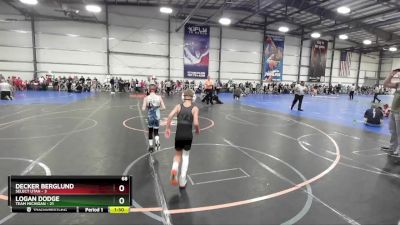 68 lbs Rd# 5- 3:45pm Friday Final Pool - Logan Dodge, Team Michigan vs Decker Berglund, SELECT Utah