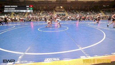 95 lbs Consi Of 16 #1 - Brodie Harmon, Powerhouse Comanche OK vs Cale Dauber, Nwo