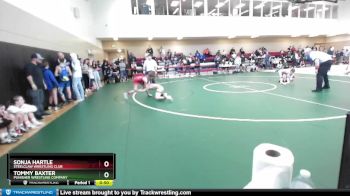 98 lbs Semifinal - Tommy Baxter, Punisher Wrestling Company vs Sonja Hartle, Steelclaw Wrestling Club