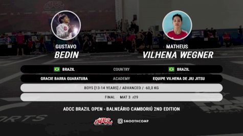 Gustavo BEDIN vs Matheus Vilhena Wegner 2024 ADCC Balneario Open