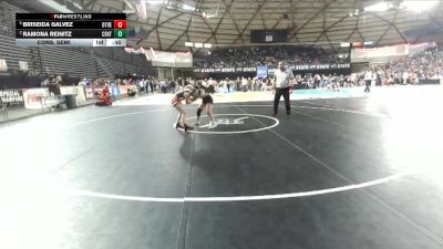 Girls 2A 120 lbs Cons. Semi - Ramona Reinitz, Centralia (Girls) vs Briseida Galvez, Othello (Girls)