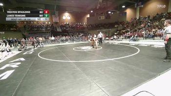 1A 144 lbs 1st Place Match - Lance Tsinigine, Whitehorse vs Trexton Spaulding, Milford