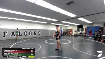 138 lbs Cons. Round 6 - Carson Gonzalez, Team SoCal WC vs Steven Velasco, Victor Villains Wrestling Club