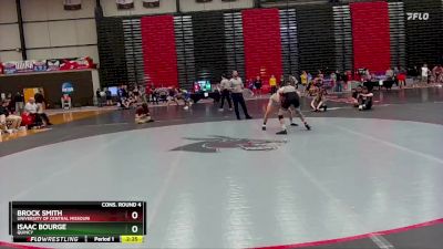 133 lbs Cons. Round 4 - Brock Smith, University Of Central Missouri vs Isaac Bourge, Quincy