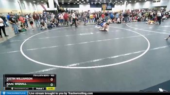 102 lbs Champ. Round 2 - Isaac Wignall, IA vs Justin Williamson, IN
