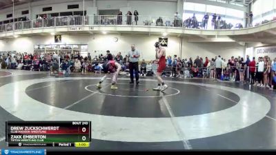 120 lbs Cons. Round 2 - Zakk Emberton, Tipton Wrestling Club vs Drew Zuckschwerdt, Club Madison Wrestling